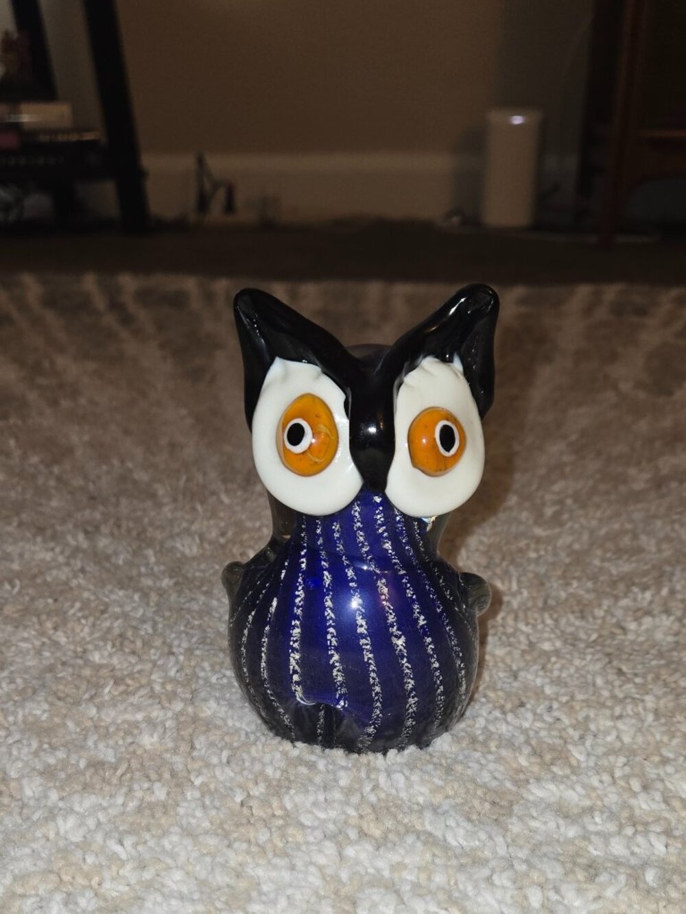 Dale Tiffany Favrile Handblown Art Glass Owl